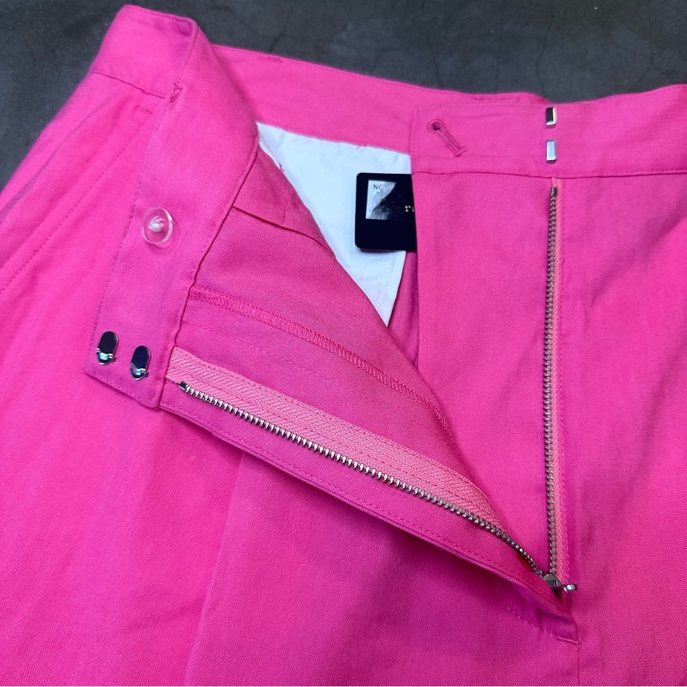 Rag & Bone Magenta Ivy Pleated Linen Short Sz 12 - Picture 9 of 9